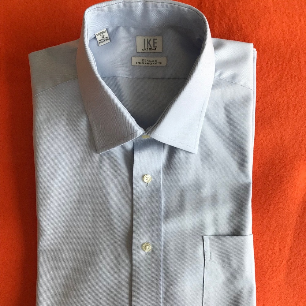 IKE by IKE BEHAR 100% Cotton Twill Dress Shirt